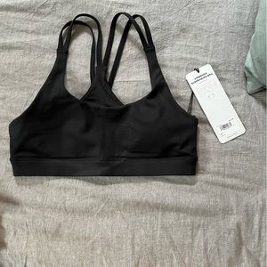Alo Yoga Black Airbrush Suspension Sports Bra